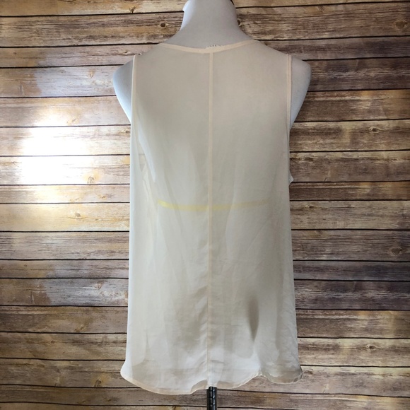 Lush Nordstrom Cream Pearl Crochet Tank Top Blouse - Picture 2 of 8